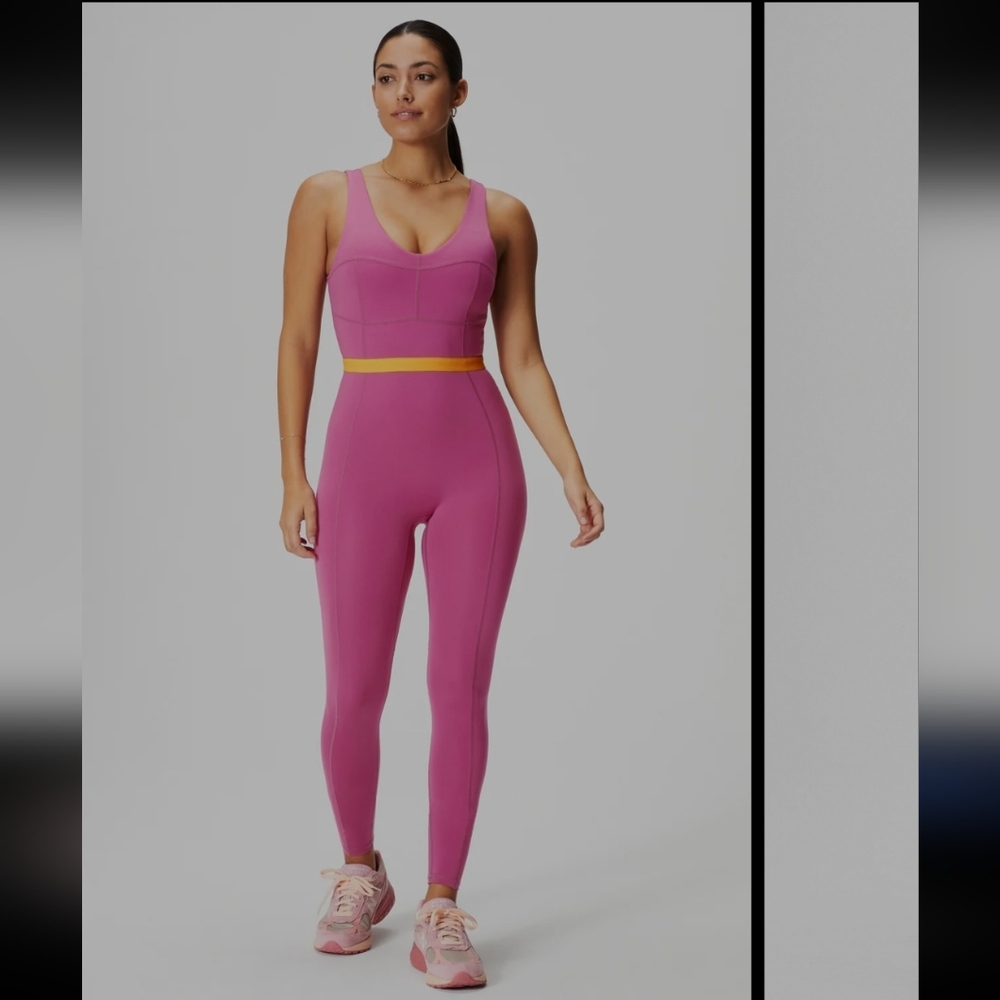Fabletics Motion 365+ Pink/Orange 1 Piece Jumpsuit Size Medium SOLD OUT